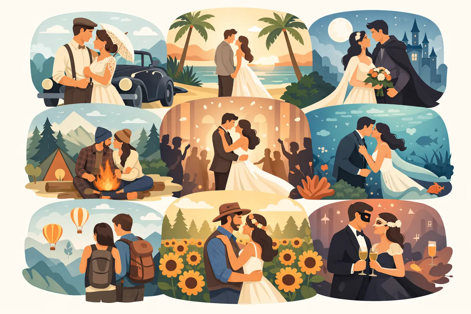12 Themed Wedding Photography Ideas That Work