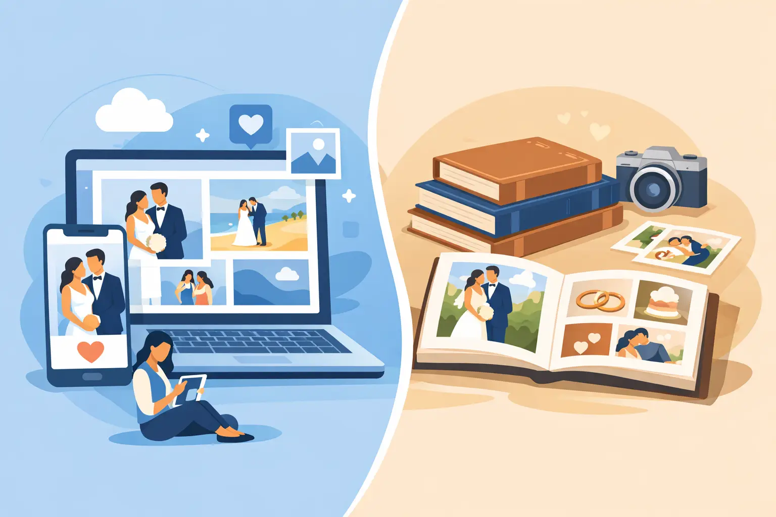 Digital Gallery Versus Wedding Album Choices