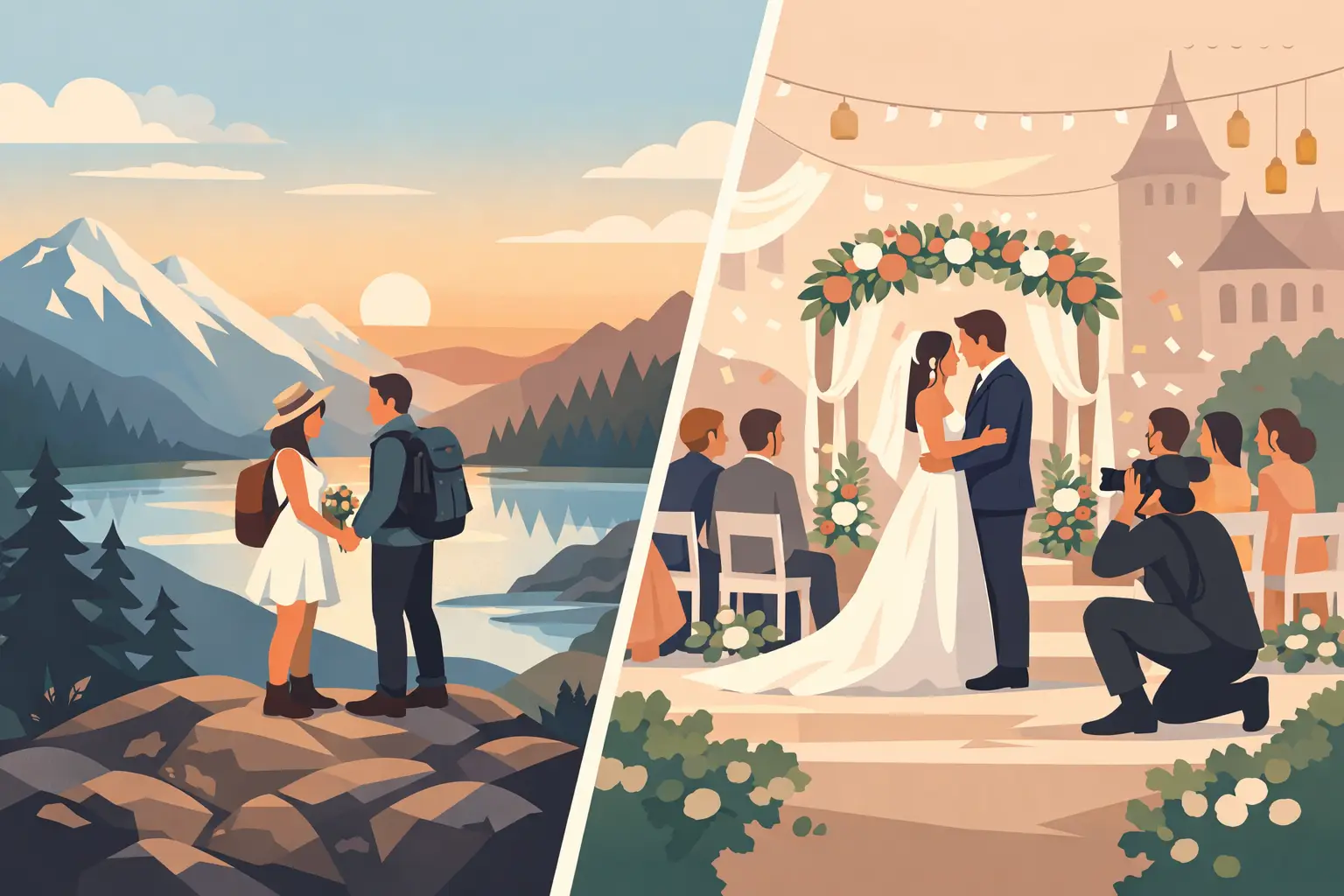 Elopement vs Full Wedding Photography Compared